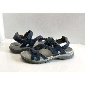 Dr. Scholl’s Adelle Sandals Women’s Sz 11 M Blue Suede Slingback Comfort Straps